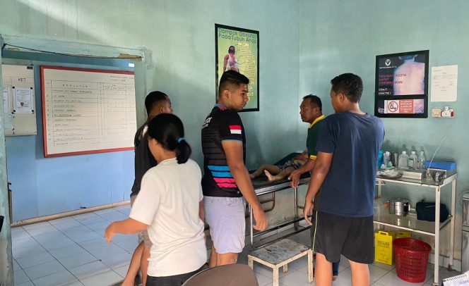 
 Korban saat berada di rumah sakit Lanud Leo Wattimena || Foto: Istimewa 