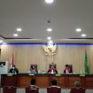 PN Tipikor Ternate saat menggelar sidang putusan tiga terdakwa kasus TPU Sangowo || Foto: Istimewa 