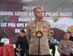 Kapolda Maluku Utara Rotasi 328 Personel di Polresta Tidore